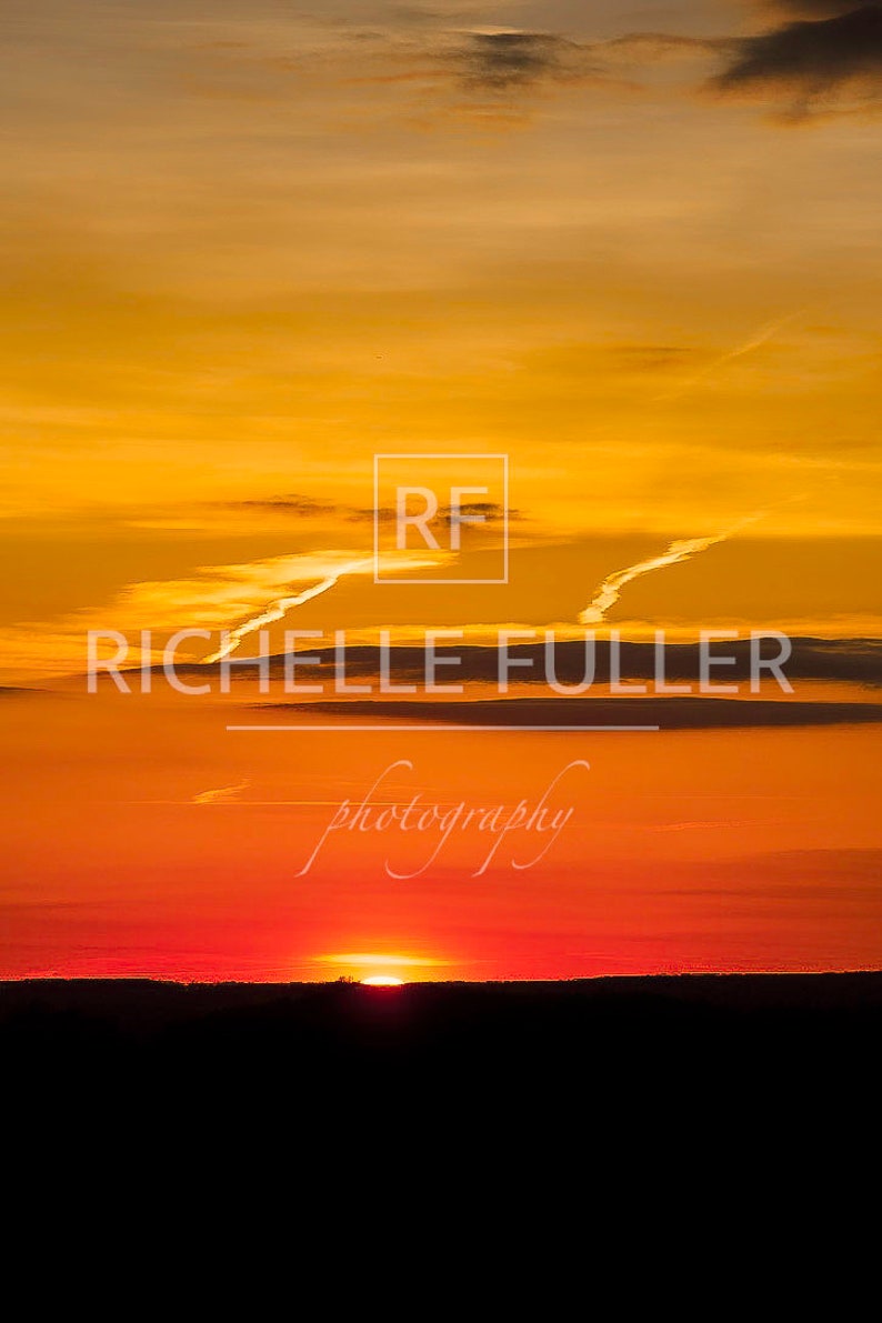 Orange Sunset Photo Digital Download Only image 1
