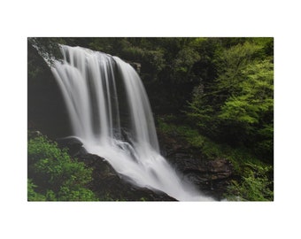 Dry Falls Waterfall, NC - Matte Canvas, Stretched