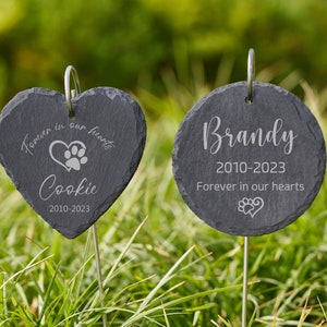 Personalized Pet Memorial Garden Slate,Pet loss gift,Memorial Plaque,Pet Bereavement Gift,Garden Sign,Pet Garden Marker,Pet Memorial Stone