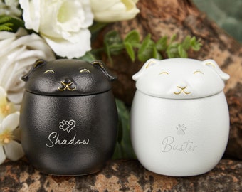 Personalized Pet Urns for Dogs Cats,Pet Loss Gifts,Custom Pet Paw Urn Cat with Name and Date,Pet Memorial Art,Modern Pet Ashes Cremation Urn