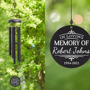Memorial Wind Chimes,Memorial Gift Wind Chime,Sympathy Gifts,Personalized Wind Chimes,Gift for Loss of Loved One,Custom Memorial Wind Chime