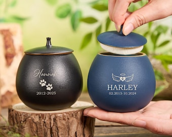 Custom Pet Paw Urn Cat with Name and Date,Modern Pet Ashes Cremation Urn,Personalized Pet Urns for Dogs Cats,Pet Memorial Art,Pet Loss Gifts