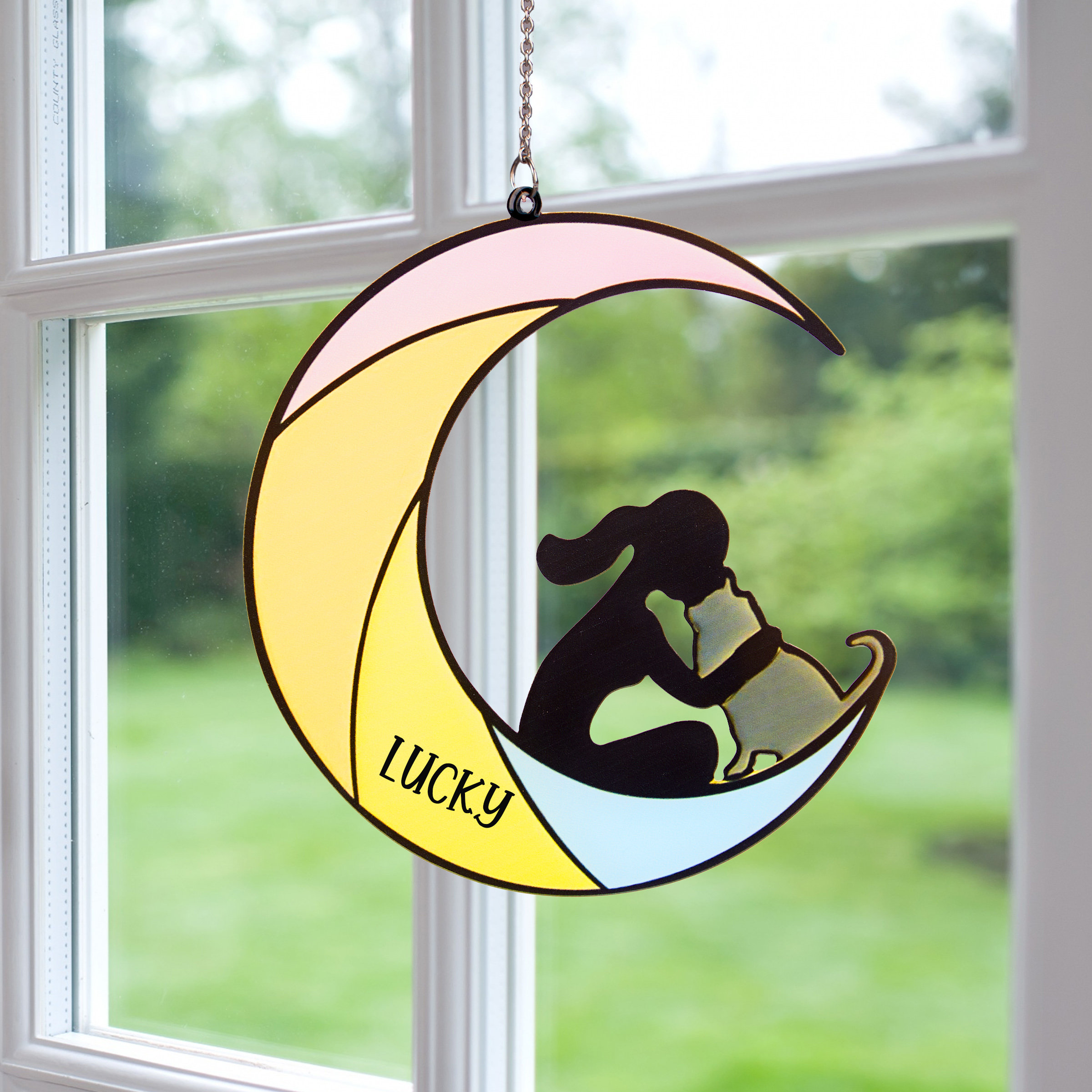 Mondano Pet Memorial Suncatcher – Gedenkgeschenk Für Verstorbene Haustiere, Hund Oder Katze, Sonnenfänger Zur Erinnerung