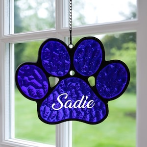 Hund Memorial Suncatcher | Verlust von Haustier-Denkmal Sympathie Geschenk | Haustier-Denkmal Suncatcher | Erinnerung Suncatcher Ornament | Haustier Verlust Geschenk |