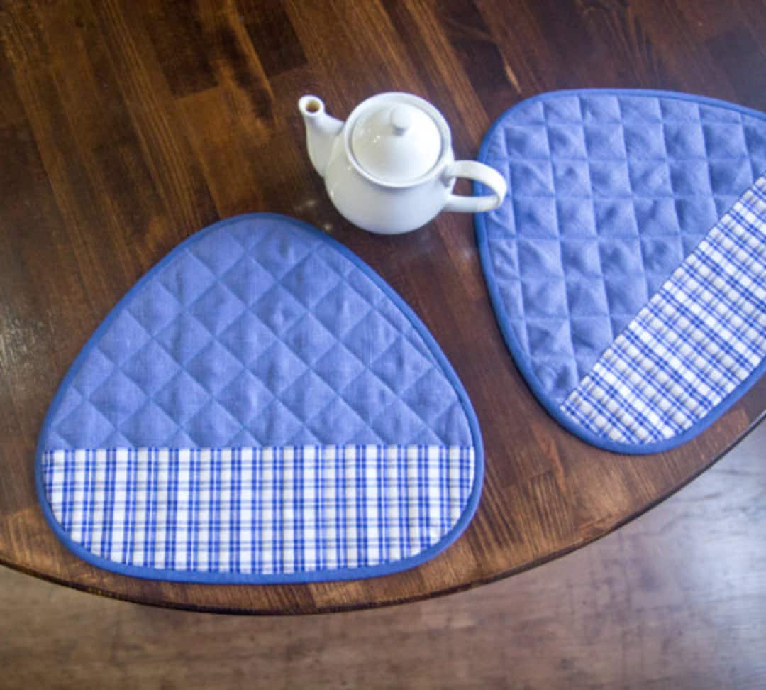 Table Mats Set Quilted Placemats for Round Table Etsy