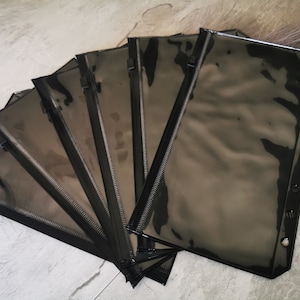 Zip Taschen A6 schwarz für A6 Budget Binder | schwarze Umschläge für Budgetplaner | Sparumschlag | budgeting | Umschlagmethode | Sparen