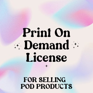 ONE DESIGN Print On Demand Lizenz: zum Verkauf von POD Produkten