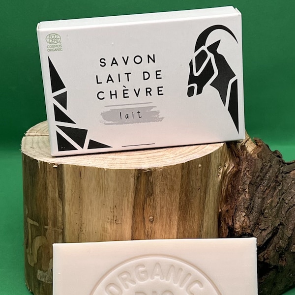 savon au lait de chevre certifier bio parfum douceur de lait. 90g