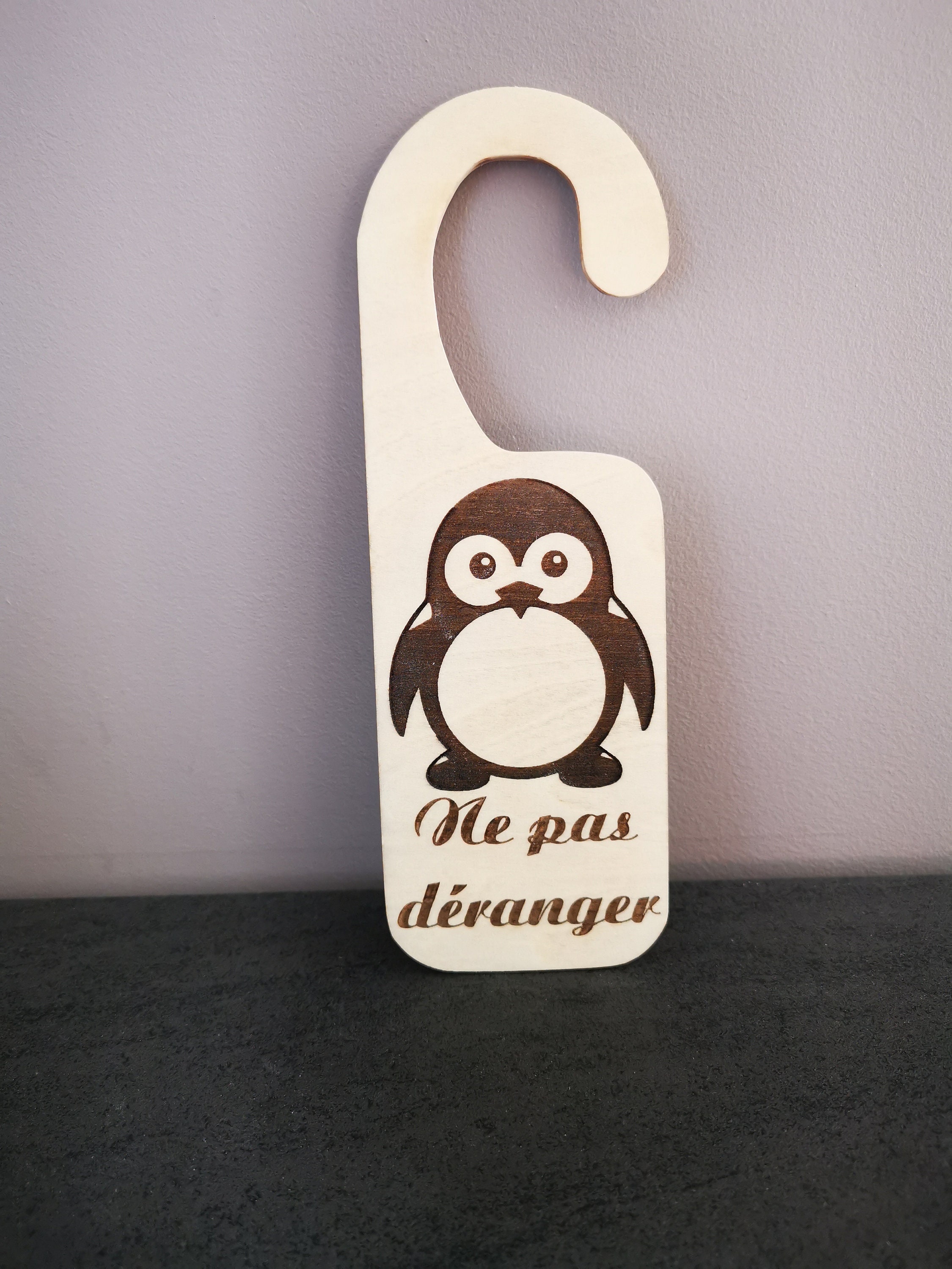 Pancarte/accroche porte en bois, ne pas déranger, chambre d