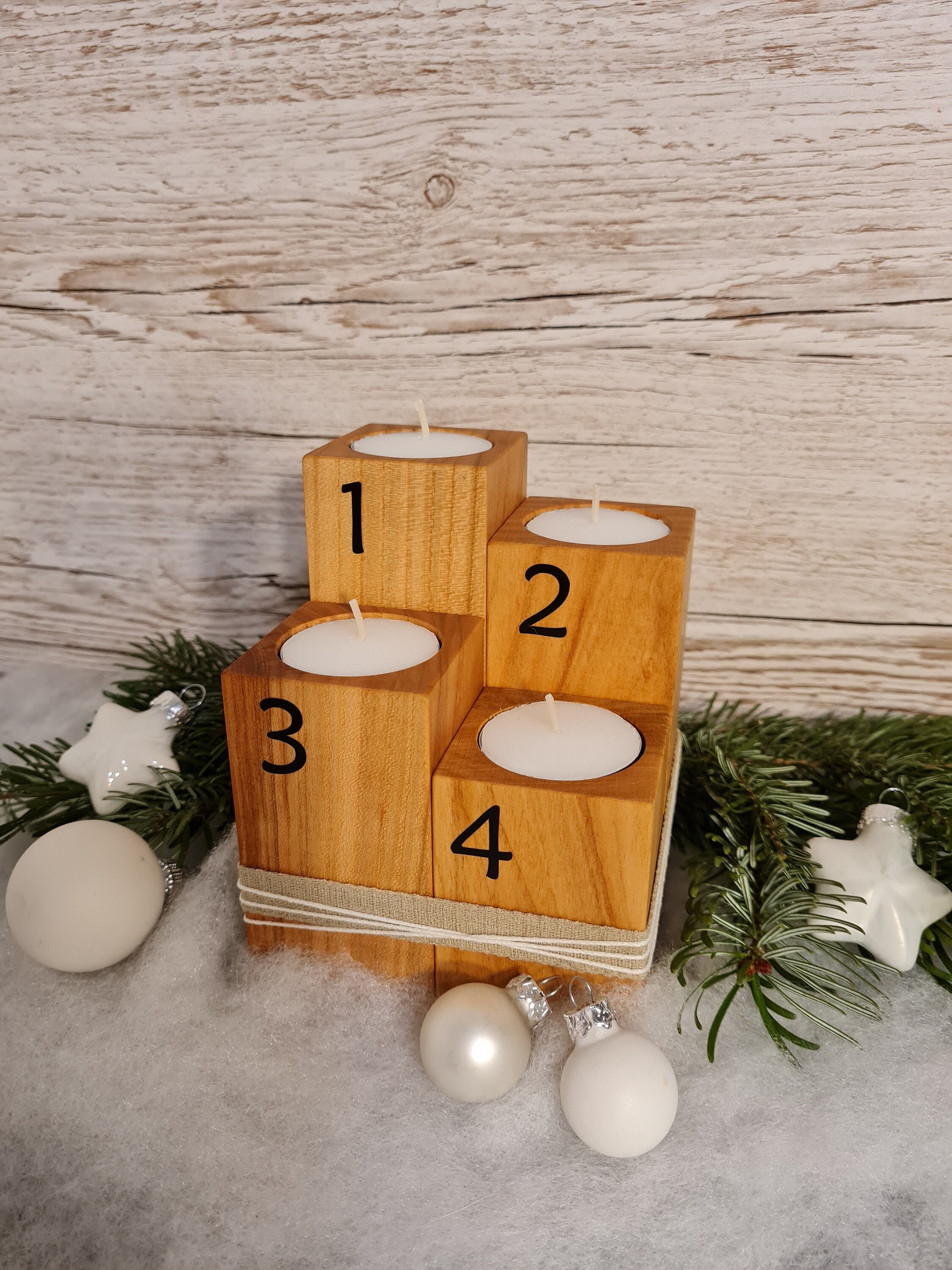 Advent 4 kerzen teelichthalter