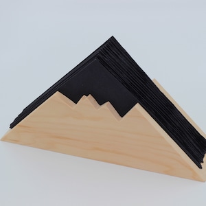 Portatovaglioli in legno | Portatovaglioli | Legno di pino | legno di ciliegio | Decorazione della tavola | Montagna | Decorazione autunnale | Amante della montagna | Natale