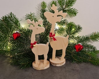 reindeer set; Wooden Christmas decorations; reindeer; table decoration; Christmas decorations; wooden ornaments; Advent decoration; Gift for Christmas