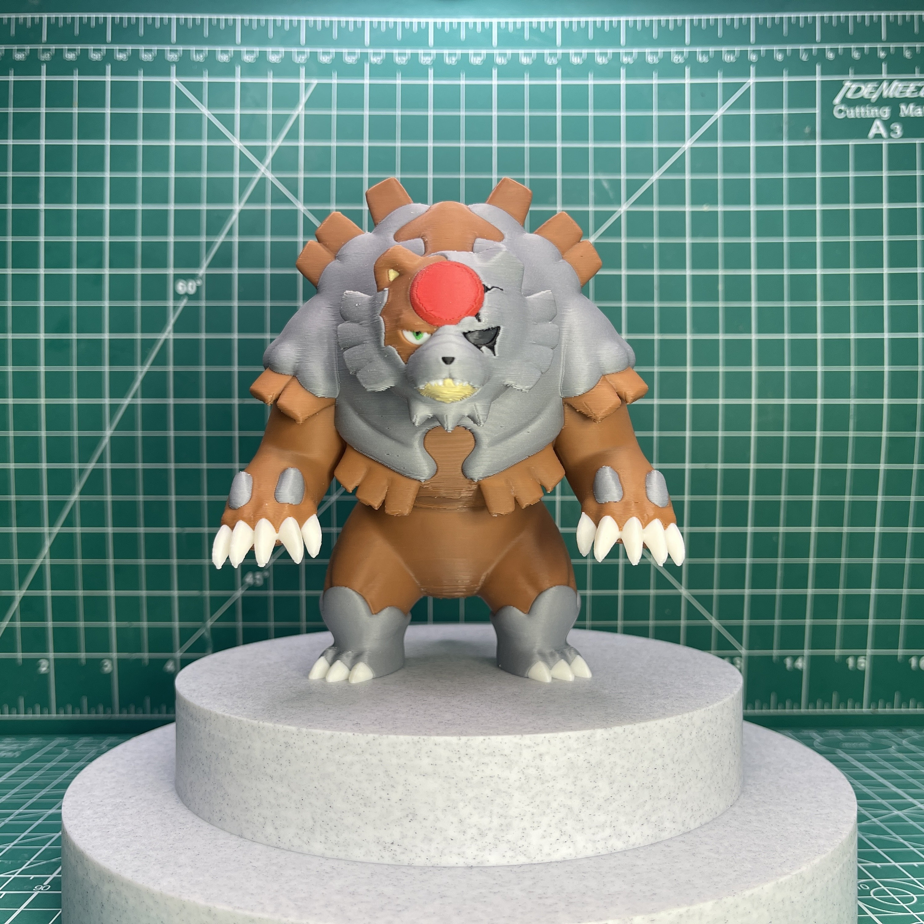 Bloodmoon Ursaluna Pokemon Figure 3D Printed Regular and Shiny
