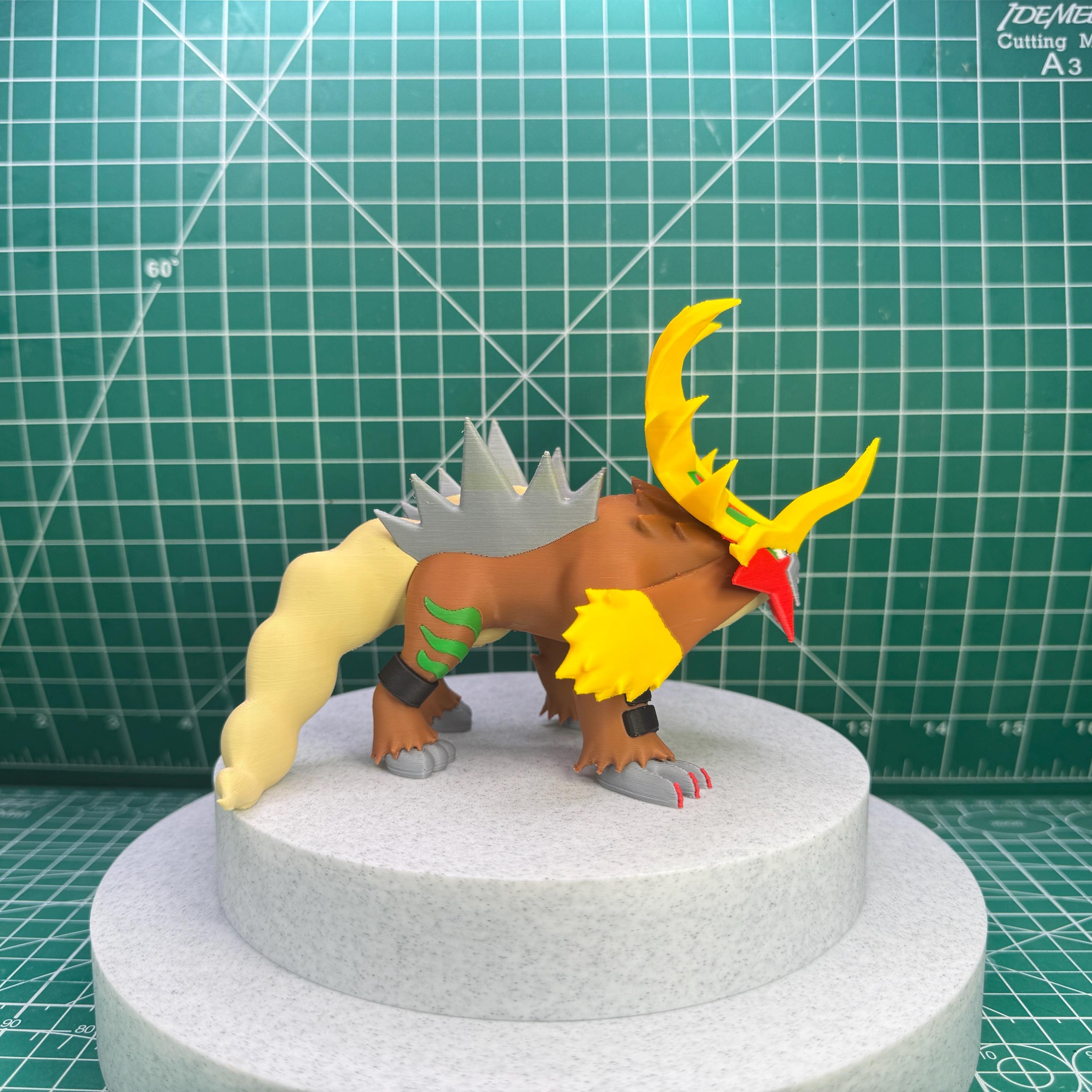 Gouging Fire Pokemon Figure 3D Printed Regular and Shiny Collectible ...