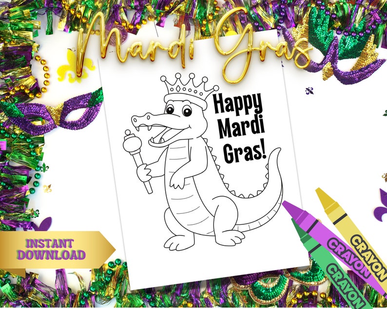 mardi gras alligator tattoo