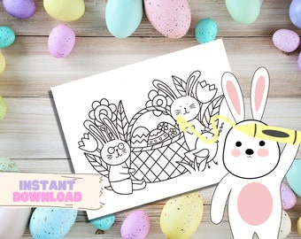 Easter Coloring Page Coloring Sheet Bunny Coloring Page for Kids Activities Teacher Resources Happy Easter Easter Bunny Spring