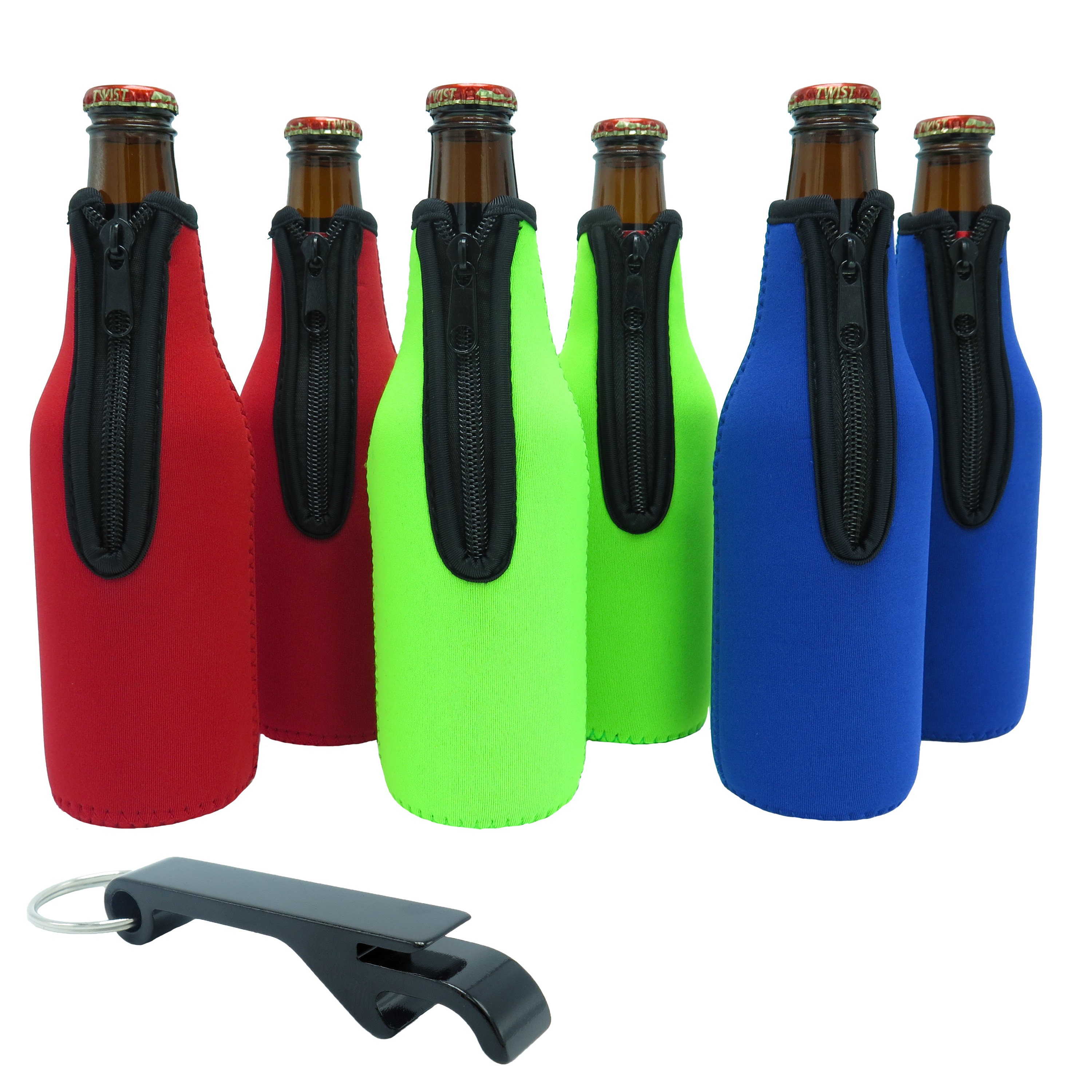 Beer Bottle Cooler With Zipper Portable Neoprene Vacuum Cup Sleeve Water  Bottle Cover Insulator Sleeve Bag Glass Bottle Case - AliExpress