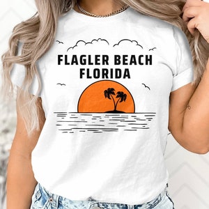 Flagler Beach Florida Shirt, Florida Sweater, Family Trip Shirt, Florida Vacation Gift, Beach Bum Hoodie Gift, Unisex Vintage Tee