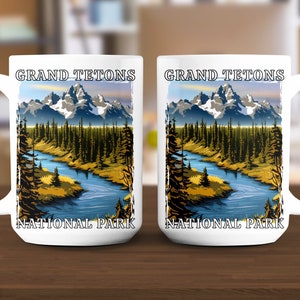 Grand Tetons Nationalpark Becher, Grand Tetons Kaffeebecher, Grand Tetons Geschenk, Urlaubsbecher, Nationalpark Becher Geschenk, Grand Tetons Kaffeetasse