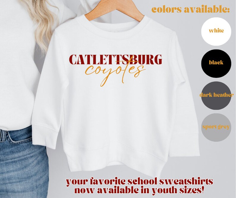 Youth Catlettsburg Coyotes // Catlettsburg Sweatshirt, Go Coyotes, Sevier County Schools, Youth