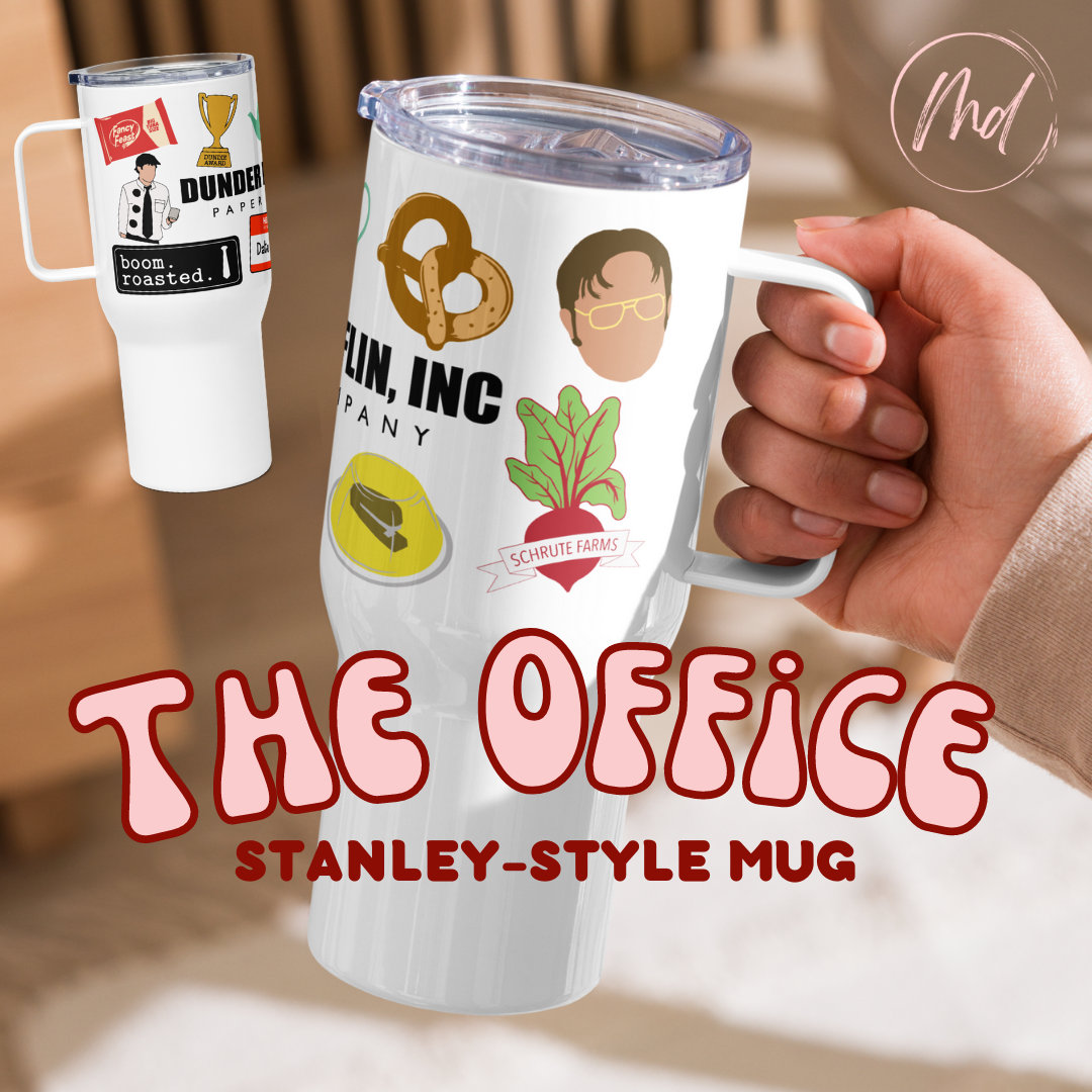 Dwight the office 20 oz insulated stainless steel tumbler with handle