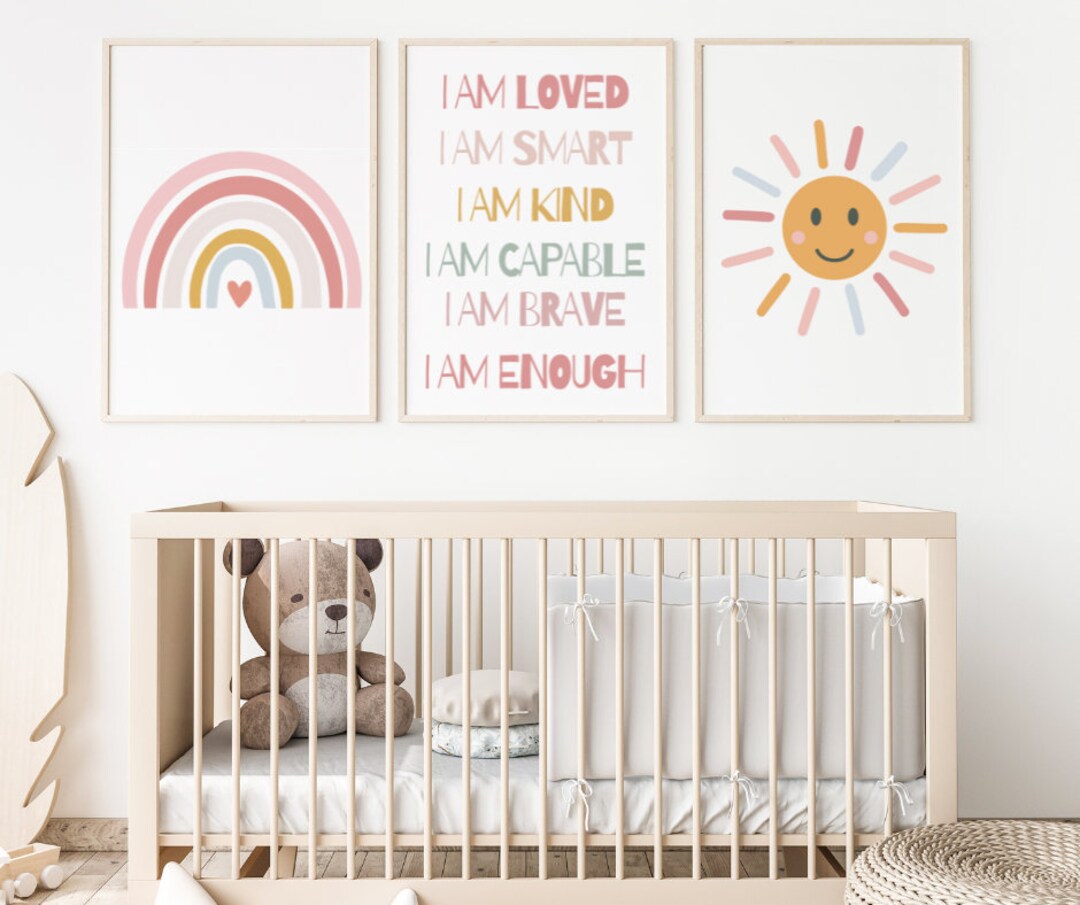 BABY GIRL NURSERY // Sign Decor Poster Baby Shower Cadeau Minimaliste