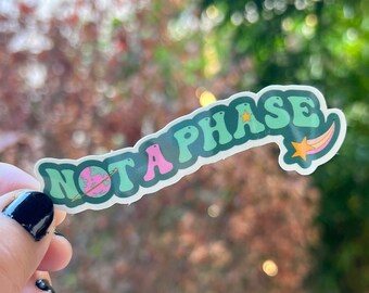 Sticker Not a Phase Gay LGBTQ Pride Stickers Laptop Hydroflask Sheet Notebook Pack