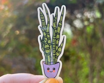 Sticker Snake Plant Potted Stickers for Laptop Hydroflask Book Sheet Pack Custom