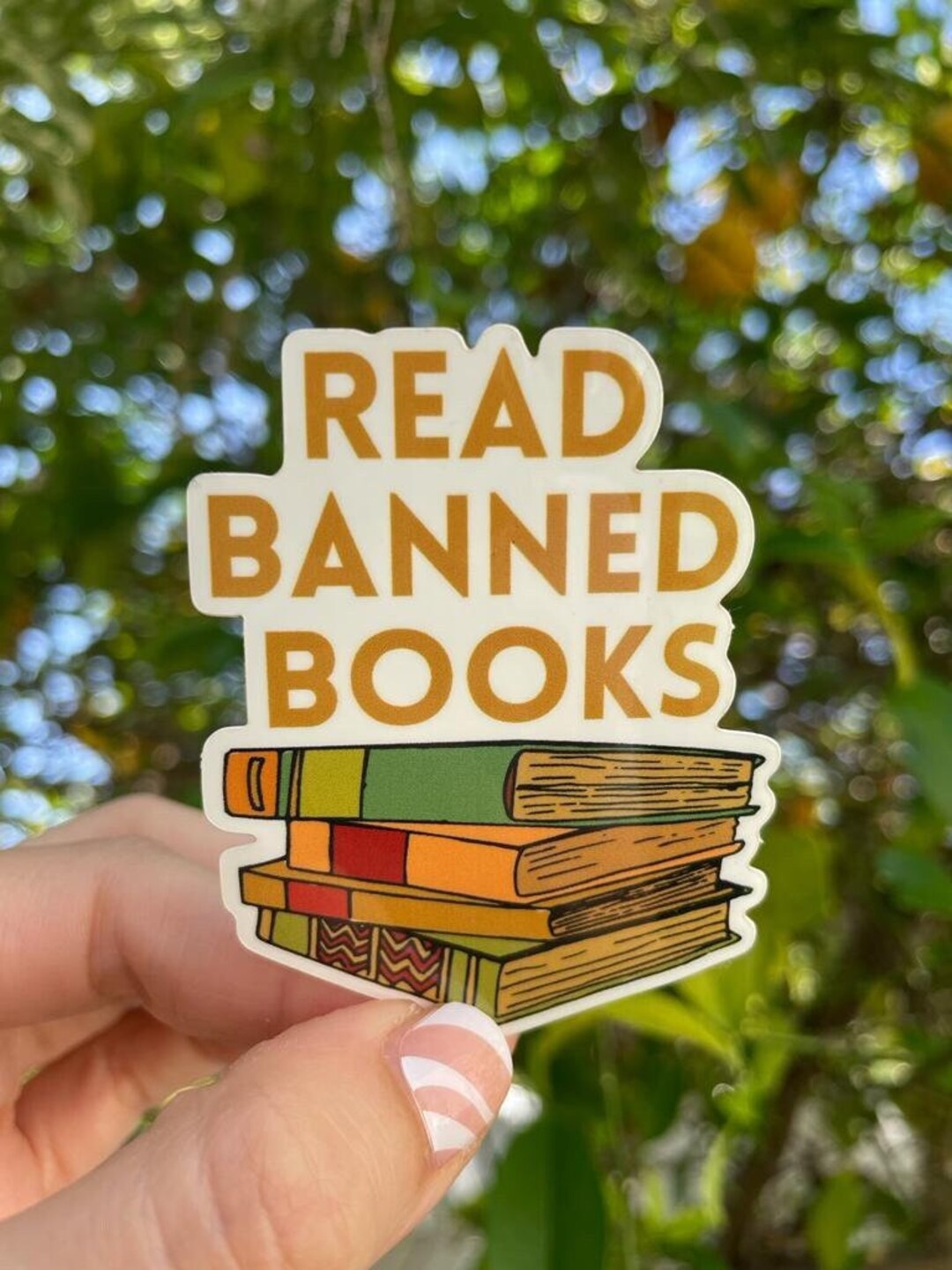 Read Banned Books Sticker Lit Book Reading Stickers for Laptop ...