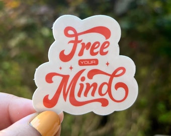 Free Your Mind Sticker Modern Laptop Hydroflask Stickers Pack Sheet Book Custom