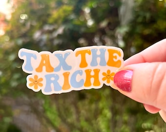 Tax the Rich Sticker for Laptop Hydroflask Decal Stickers Pack Custom