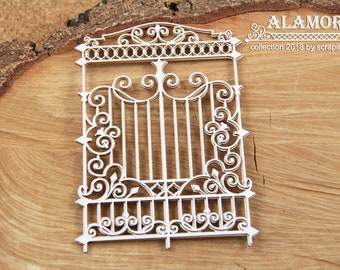 Alamor - gate 2 layers - decorative ornament, chipboard, Scrapiniec