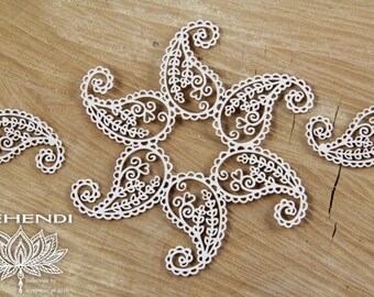 Mehendi - rosette - decorative ornament, chipboard, Scrapiniec