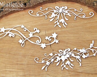 Mistletoe - big decors - decorative ornament, chipboard, Scrapiniec