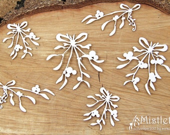 Mistletoe - bouquets - decorative ornament, chipboard, Scrapiniec