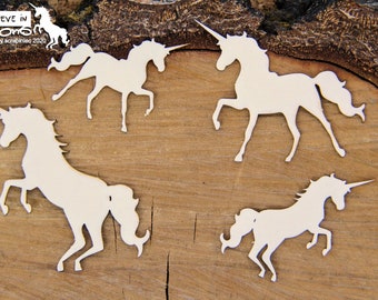 Believe in unicorns - unicorn - decorative ornament, chipboard, Scrapiniec