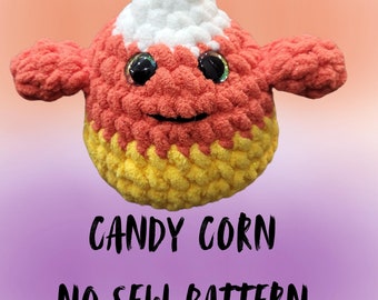 No Sew Candy Corn Pattern | Quick Fast Halloween Crochet Pattern | Amigurumi | Candy-Corn | No Sew Pattern | Digital File | Easy Halloween |