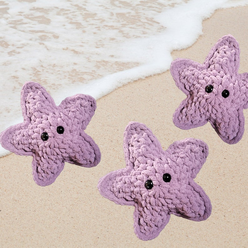 No Sew Star Fish Crochet Pattern Digital File | Easy Starfish image 2