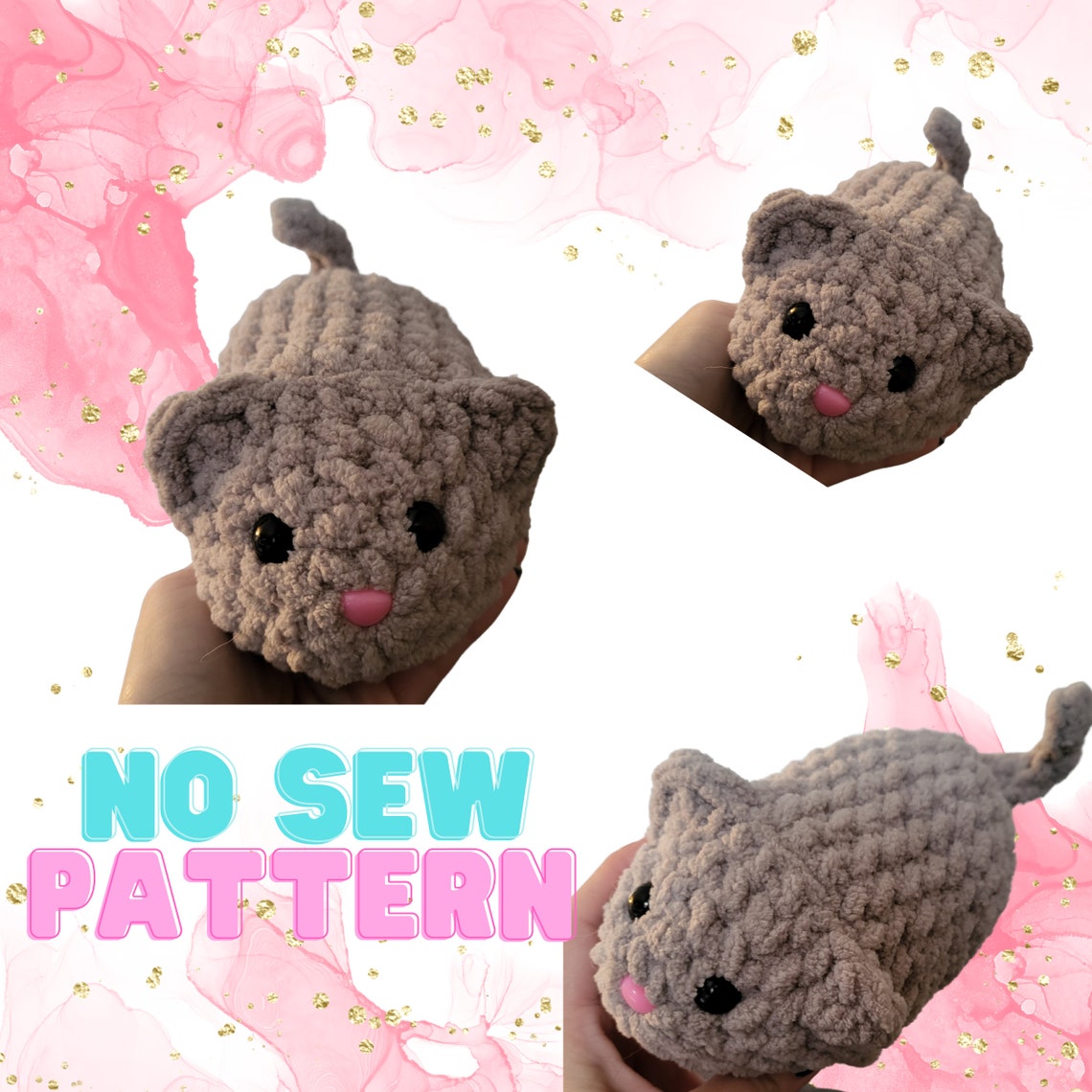 No Sew Cat Easy Crochet Pattern Digital File Etsy