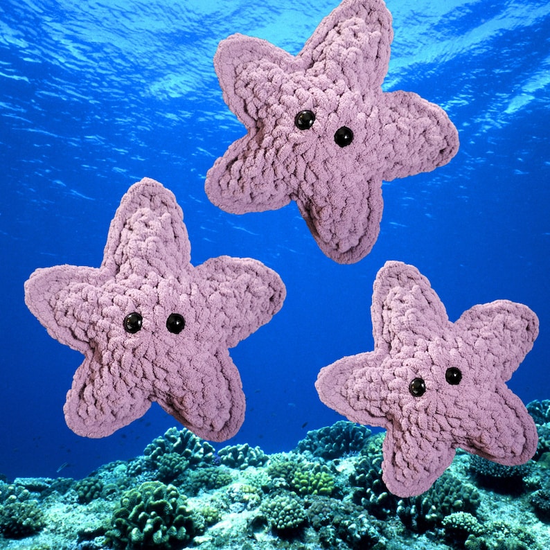 No Sew Star Fish Crochet Pattern Digital File | Easy Starfish image 1