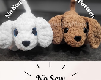 No Sew Small Dog Crochet Pattern  Market Friendly Small Puppy Dog No Sew Pattern Amigurumi No Sew Dog Pattern