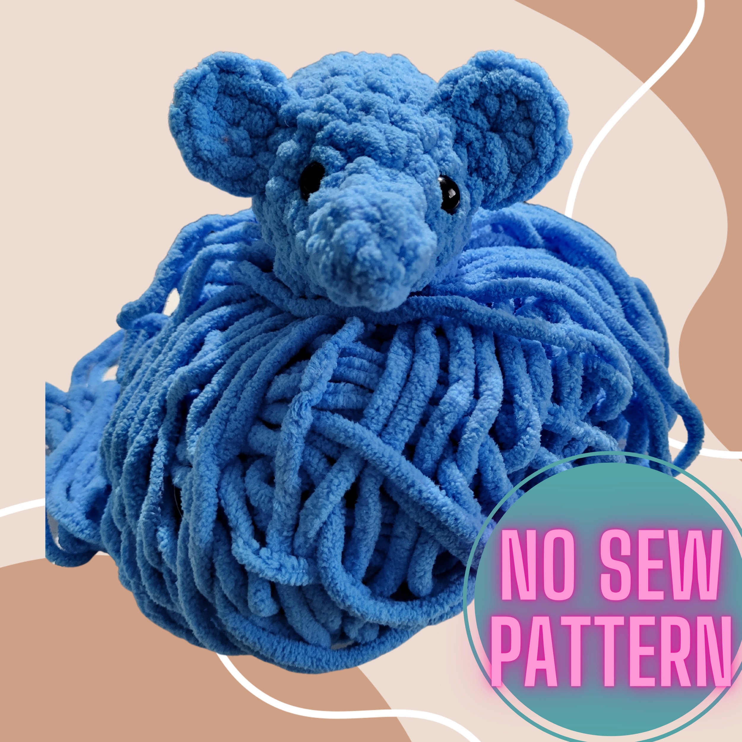 No Sew Baby Elephant Mini Crochet Pattern Digital File Easy - Etsy