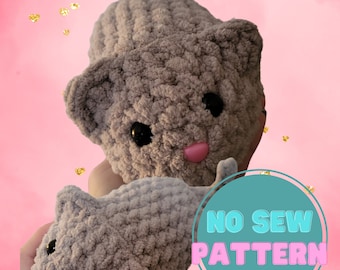 No Sew Cat Easy Crochet Pattern Digital File