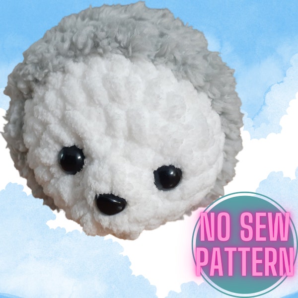 No Sew Crochet Hedgehog Pattern Digital File Easy Amigurumi PDF | Fuzzy the Hedgehog