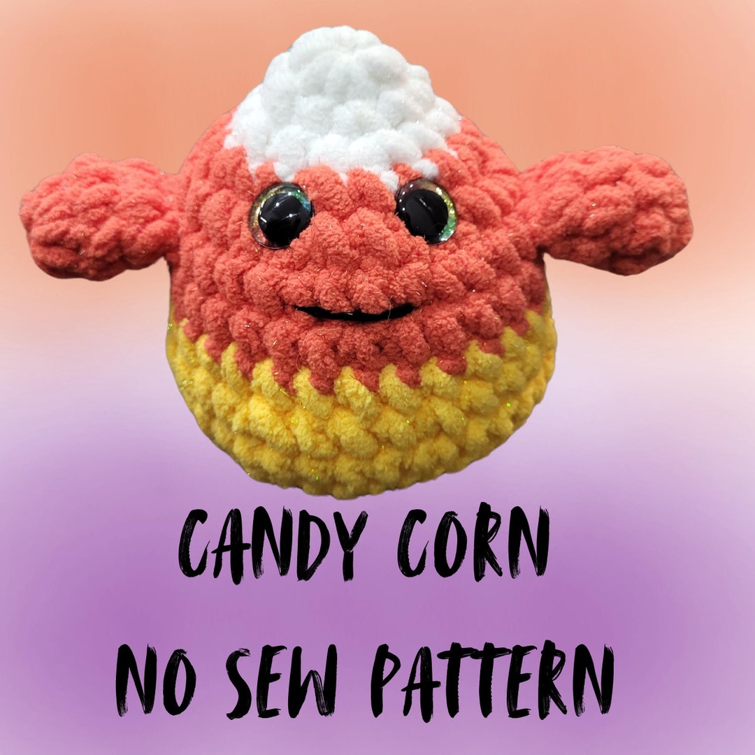 No Sew Candy Corn Pattern | Quick Fast Halloween Crochet Pattern ...
