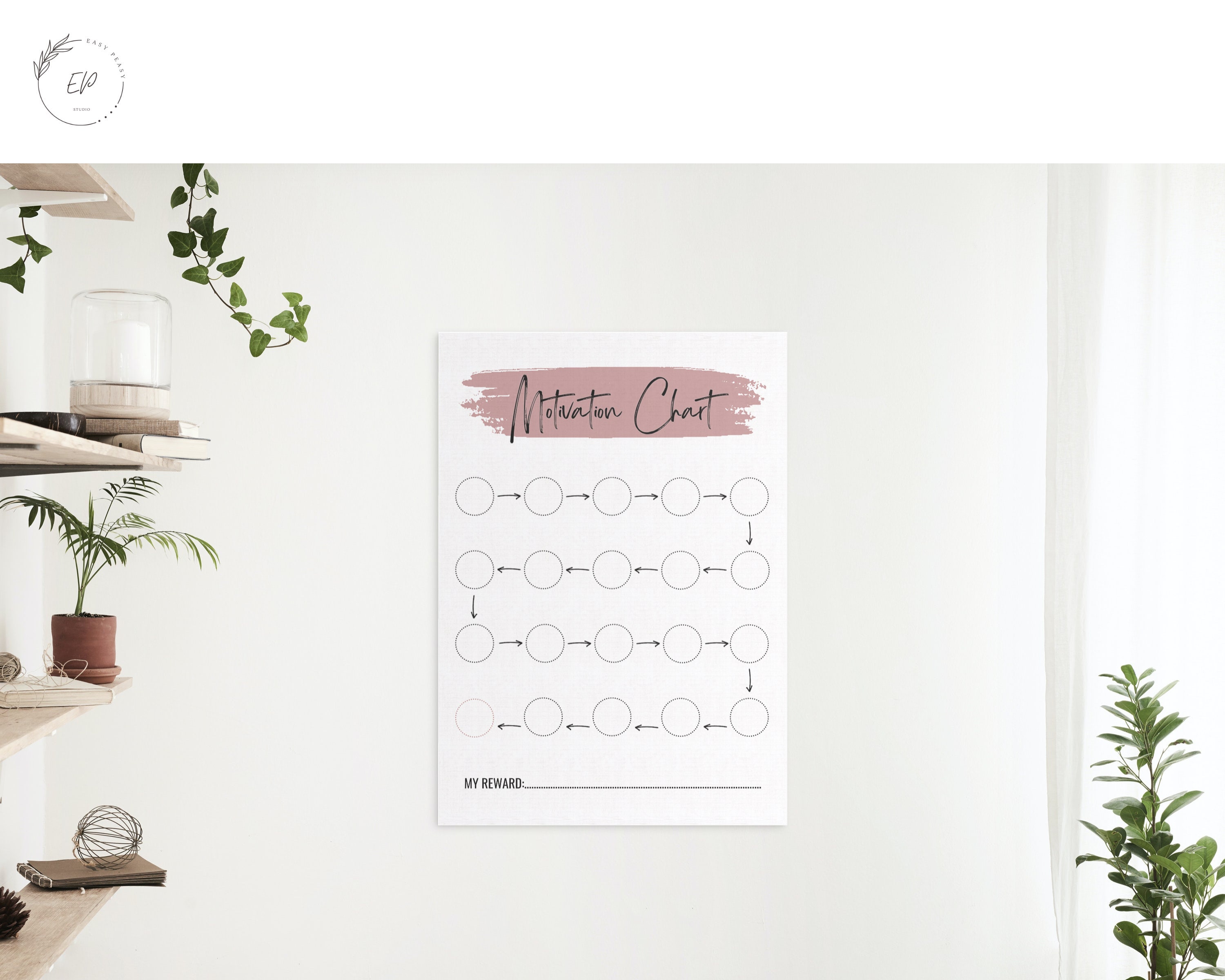 Minimalistic Printable Motivation Charts Bundle, Neutral Printable Reward Charts, Positive ...