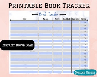 Reading Progress Tracker Etsy