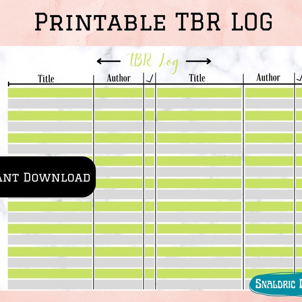 Tbr to Be Read Chart Etsy Tbr to Be Read Chart Etsy