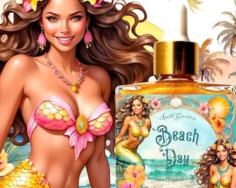 Aceite de perfume de playa/Aceite de perfume de playa en aerosol/Manteca corporal/Aceite de perfume roll-on/Aceite de perfume sin alcohol/Aceite ritual/Brillo corporal dorado