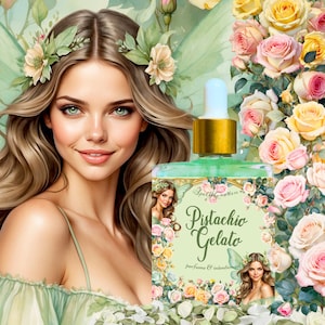 Pistachio Gelato Perfume Oil/Pistachio Perfume Oil Spray/Pistachio Body Butter/Roll-On Perfume Oil/Gold Body Shimmer